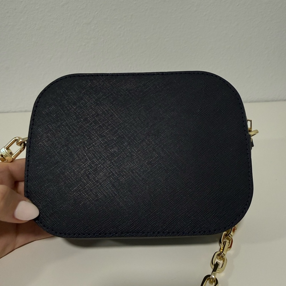 Tory Burch Round Robinson Crossbody Navy Bag - Picture 5 of 10